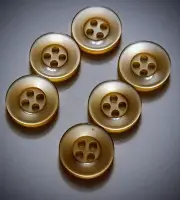 1/2" 4-Hole Tan Dress Shirt Buttons