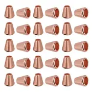 Bell Stopper Conical Cord Ends 30Pcs Cord for DIY Clothes Bright Rose Gold