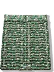 Double Camping Bed Pad Inflatable With Foot Pump, Lightweight Camo Army Print