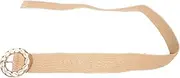 [Healvian] Woven Elastic Waist Belt for Women with Round Shell Buckle Stylish Accessory for Vacation Outfits and Country Dresses Versatile and Comfortable Fit