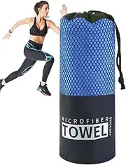 Quick Drying Beach Towel | Travel Microfiber Workout Towel | Super Absorbent, Portable Washing Cloth, Camping Accessories, Workout Gear for Body Sweat