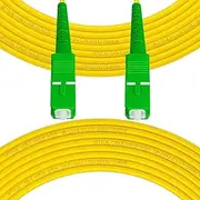 Fibergaga- 3m(10ft) OS2 SC/APC to SC/APC Single Mode Fiber Cable, Simplex, Length Option:0.5M(1.6ft)-75M(246ft) 9/125μm OD 2.0mm Fiber Patch Cables,OS1/OS2 Compatible