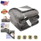 Soft Sherpa & Flannel Twin Heated Blanket - 10 Heat Levels for Maximum Comfort