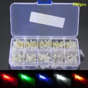 300Stks Mix 3mm Blue Red Yellow Green Round Light Emitting LED Diode Assorted AU