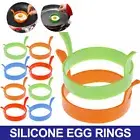 4/8/12PCS Silicone Egg Rings Non Stick Kitchen Baking Tools Pancake Handles AU