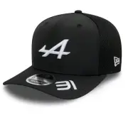 Alpine F1 Estaban Ocon 9Fifty Cap Pre Curve Cap Adults - Black OSFM Snapback M/L