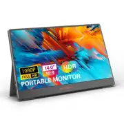 GTMEDIA Portable Monitor 14 inch FHD 1080p USB C HDMI Gaming IPS Display Speaker