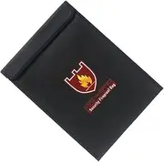 TEHAUX Large Capacity Fireproof Document Bag Waterproof File Holder Loop Flap for Office School