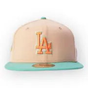 New Era Los Angeles Dodgers Peach 59FIFTY Fitted Hat Stadium 40 Year Patch 7 5/8
