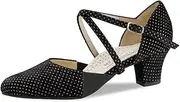 Werner Kern Damen Tanzschuhe Ronja 4,5 Comfort - Brokat 15 - für breite Füße - 4,5 cm Cuban Absatz - Rauledersohle - Made in Italy