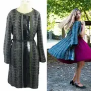 6 NEW $1,290 PHILOSOPHY DI ALBERTA FERRETTI Wool TWEED & SEQUIN Trim COAT JACKET