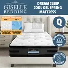 Giselle Queen Bed Mattress Pocket Spring Bedding Euro Top Cool Gel Double Side