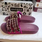 New Bamboo Sandals, fus vlt Size 7 Slip Ons,