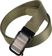 [VALICLUD] Men's Nylon Automatic Buckle Belt Breathable Webbing Waistband for Casual and Formal Wear Comfortable Fit Versatile Design for Jeans and Trousers