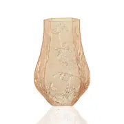 LALIQUE CRYSTAL OMBELLES VASE GOLD LUSTER LARGE #10550500 BRAND NIB SAVE$$ F/SH