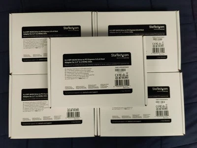 Batch of 5x StarTech PEX4SFF8639 2.5" U.2 NVMe SSD to PCIe 4.0 x4 Adapter Card