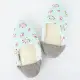 【MORINO】日式踩腳室內拼布拖鞋-粉藍色