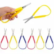 Loop Scissors Colorful Grip Scissors Loop Handle Self-Opening Scissors Tool
