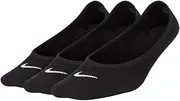 [Nike] Everyday Lightweight Women's Training Footie Socks - Black, Medium (6-8)