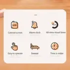 Digital Productivity Timer Visual Count Up/Down Function Alarm Clock Snooze