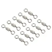 Fishing Barrel Swivels, 40Pcs 28LBS Copper Rolling Terminal Tackle, Silver
