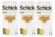 Schick Hydro Stubble Eraser Razor With 2 Razor Refill Blades- 3 Pack