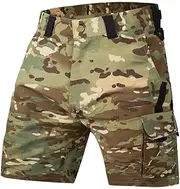 [Generic] Men's Tactical Pants Lightweight Quick-Drying Shorts Military Fan Outdoor Shorts Sports Loose Multi-Pocket Hiking Pants