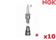 NGK Spark Plug FOR Audi 100 1977-82 2.1 BP6ES x10
