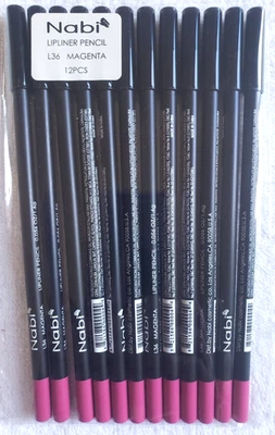 Lipliner Pencil Magenta Color 12 Lipliner Pencils Lot 7 Inches Long