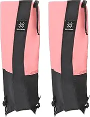 [uxcell] Leg Gaiters, Nylon Waterproof Shoe Covers Hiking Gaiters Snow Boot Gaiter, Pink, M