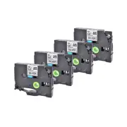 4PK Compatible with Brother P-Touch TZ TZe 931 Black on Silver Tape 0.47" Label