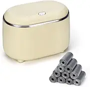 Realand Mini Trash Can for Desk with 200 Trash Bags, Luxury Countertop Small Trash Can with Lid, Tiny Desktop Garbage Bin for Bathroom Vanity, Coffee Table Top, Nightstand Waste Basket