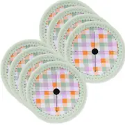 8x Splosh Picnic 9.5cm Spring Check Wine Glass Round Coaster Table Protector Pad