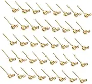 [LIFKOME] Ball Ear Decked Accessories Earrings Supplies Ear Rings Studs Earrings Gold Earring Making DIY Ear Jewelry Decors Gold Earrings Silver Stainless Steel