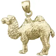 14K Gold Bactrian Camel Pendant
