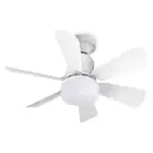 Modern Ceiling Fan with LED Light Remote Control for Bedroom (White A)