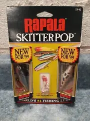 Rapala Skitter Pop 2 Pack! SP-7 Made In Ireland In 1999! TP-02 Kit