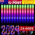 20-600x LED Foam Glow Sticks RGB Thunder Wand Stick Party Flashing Light UP Rave