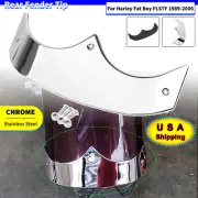 For Harley Fat Boy FLSTF 89-06 Smooth Rear Fender Tip Edge Trim Trailing Chrome