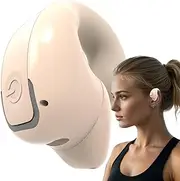 Open Ear Wireless Earbuds - Bone Conduction Clip Headphones | Waterproof Touch Control Earphones, Comfortable Outdoor Running Headphones, Wireless Sport Earbuds for Exercise, Fitness, Workouts