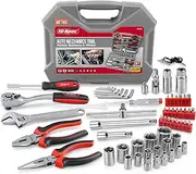 Hi-Spec 67Pc Metric Auto Mechanic Tool Set, Motorcycle & Car Toolkit, Auto Repair Toolset with Pliers, Screwdriver Set, Socket Kit & Tool Box Storage Case for Cars, Trucks, Boats RVs & Jeeps