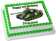ARMY TANK TOYS Edible CAKE TOPPER PARTY IMAGE FROSTING SHEET