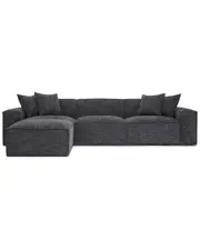 TOV Furniture Mindy Chenille Basketweave Modular Sectional