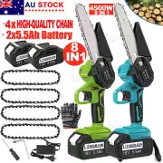 8IN 1Mini Electric Chainsaw Cordless Battery Wood Cutter Saw Chain Saws Makita