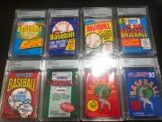 1987 1988 1989 1990 1991 1992 1993 Fleer Wax Pack Lot Graded Encapsulated