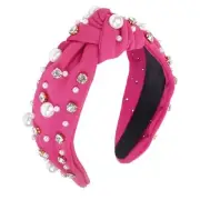 Rose Pearl Headbands for Women Girls Christmas Valentine's Day Fashion Top