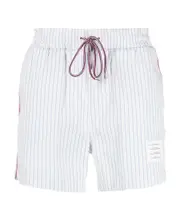 stripe-print swim shorts 1,2,3,4,5 light blue