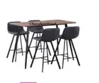 LARKIN 5 PIECE BAR SET/ BAR TABLE 140CM/4 AGNES BAR STOOLS