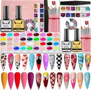 Gel Nail Paint Kit - Gel Nail Polish Kit 36 Colors UV Gel Nail Paint Kit with 15