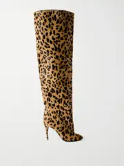 [Alaïa] Alaïa - Leopard-print Calf Hair Over-the-knee Boots - Leopard print - IT38 IT 38 Animal print